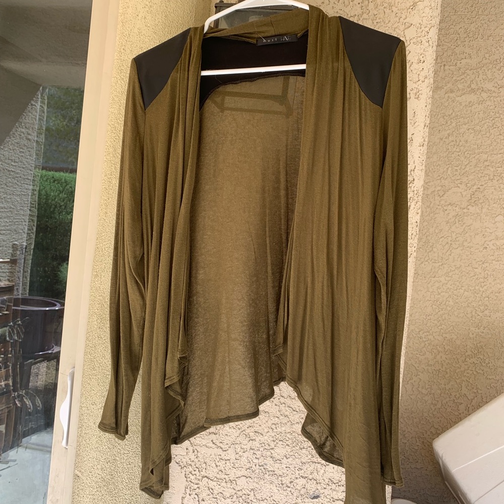 Elegant and Fancy women Open Front Knit Blazer (M)